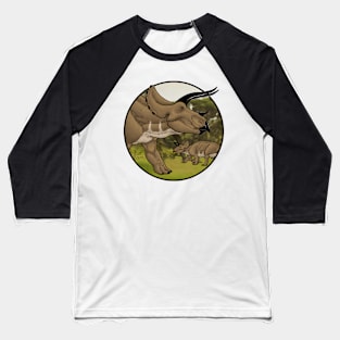 Three-horned face Baseball T-Shirt